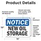 Signmission New Oil Storage, 14 in W x Rectangle, Vinyl Decal OS-2PACK-NS-D-1014-L-14333 - alternate 4
